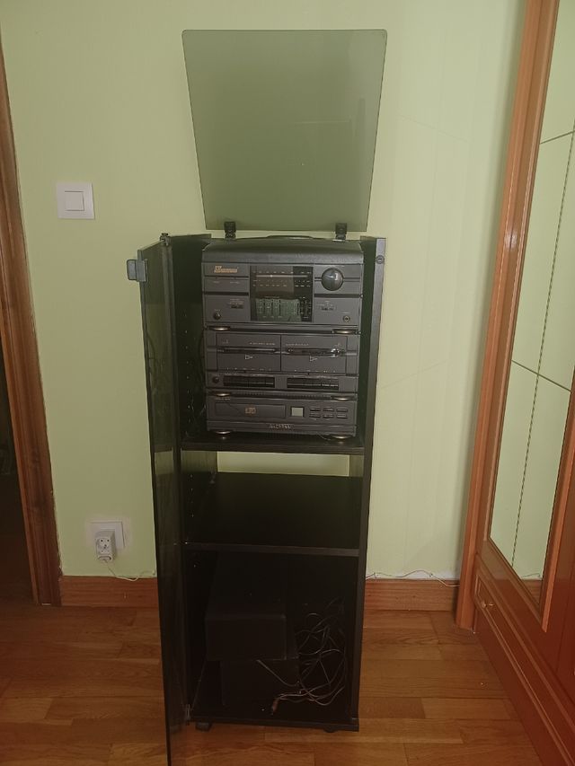 Cadena Nevir - Mueble Negro 40x40x112cm