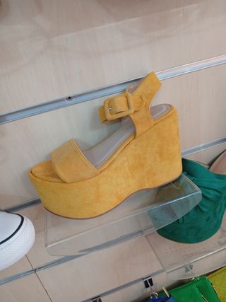 Sandalias plataforma ante colores 