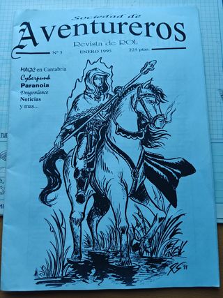 Fanzine Rol Sociedad de Aventureros 1995 Revista