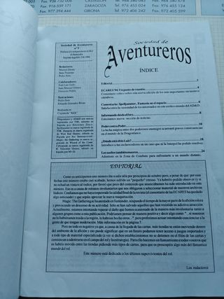 Fanzine Rol Sociedad de Aventureros 1995 Revista