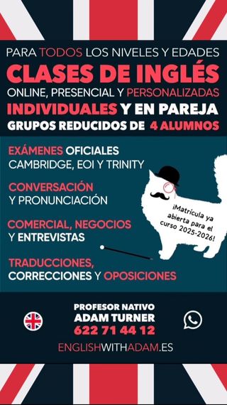Curso Cambridge con profesor inglés nativo