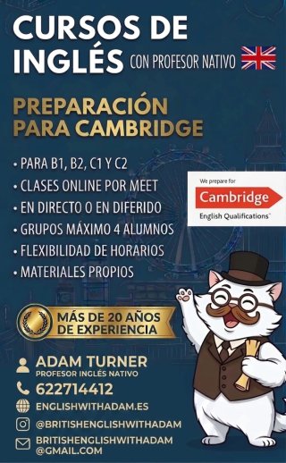 Curso Cambridge con profesor inglés nativo