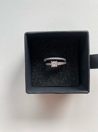 Anillos color plata - Juego 2 piezas