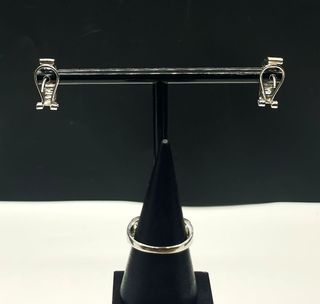 Conjunto de oro blanco 18k con circonitas