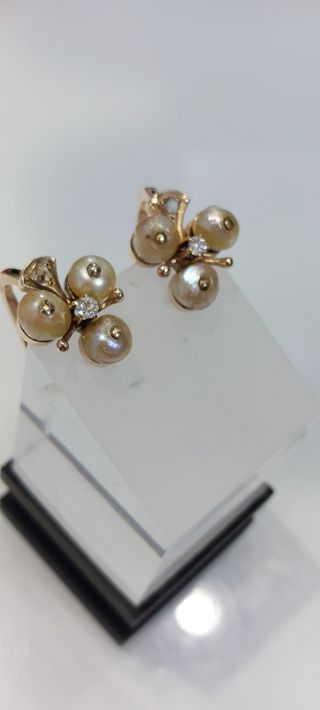Pendientes oro perlas - Joya elegante