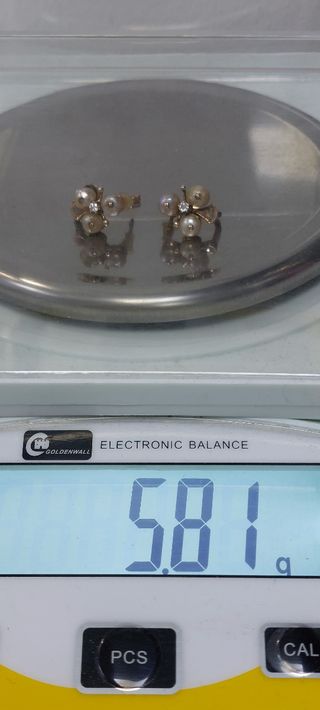 Pendientes oro perlas - Joya elegante