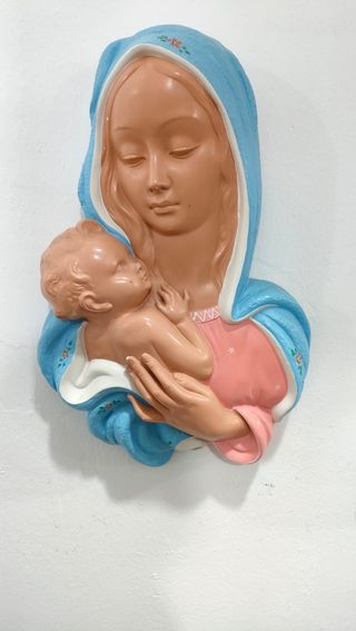 Virgen María Adorno Figura Escayola 640513926