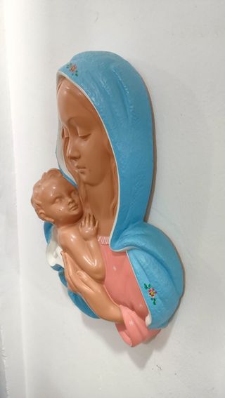Virgen María Adorno Figura Escayola 640513926