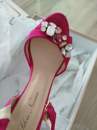 Tacones Silvia Navarro Rosa Fucsia 40