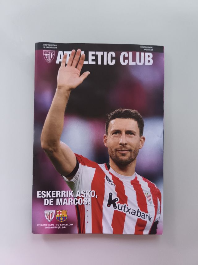 Programa despedida Óscar De Marcos Athletic Club