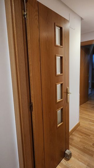 Puertas madera cristal - 3 unidades