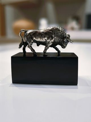 Toro Plata Miniatura - Decoración - Artesanía