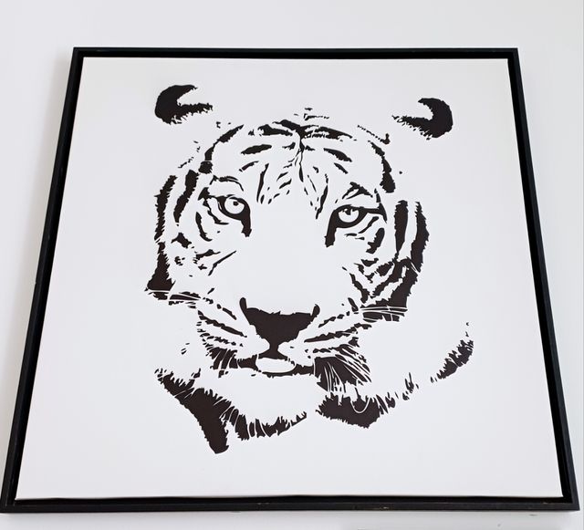 Cuadro Tigre Blanco&Negro