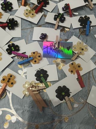 Segnaposto Trifoglio - Oro e Nero