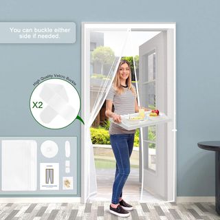 Cortina Mosquitera Magnética 110 x 220 CM  Blanca