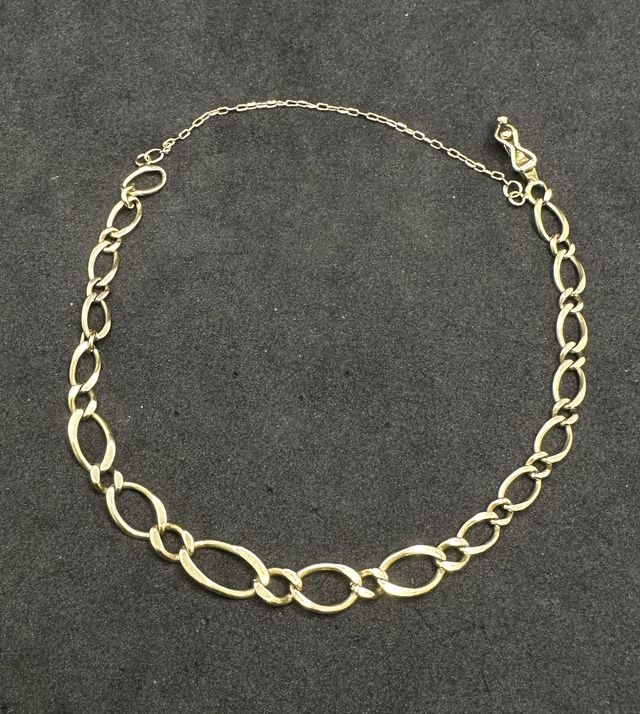 Pulsera Bilbao de oro de 18k, 8.01g, 18.5cm.