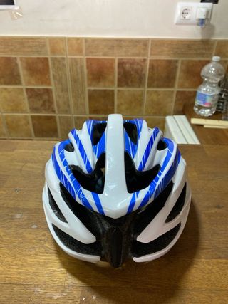 Casco bici GES blanco-azul