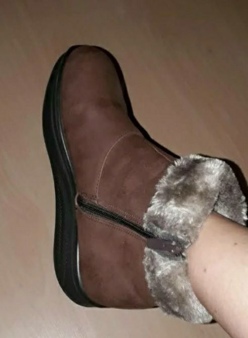 Botines Marrón Piel Sintética