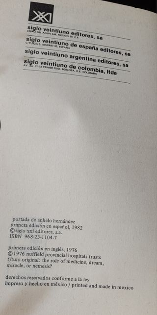 El papel de la medicina. Mckeown, Thomas