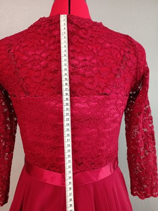 Vestido rojo encaje fiesta