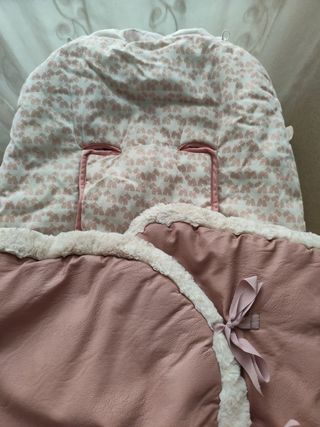 Saco silla paseo bebé rosa