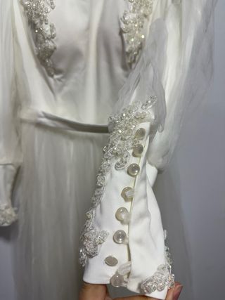 Vestido novia blanco talla 38