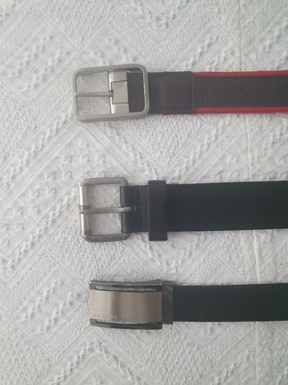 3 cinturones hombre de ellos, 2 piel 95cm - 100cm