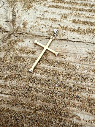 Colgante cruz dorado plata