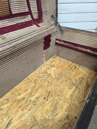 Baúl de viaje piel . Antiguo.