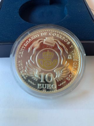 Moneda 10€ plata Correos 300 años