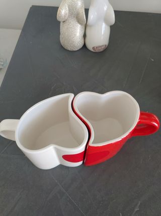 Tazze cuore ceramica - 2 pezzi