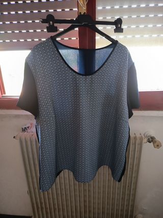 Maglia donna blu e nera