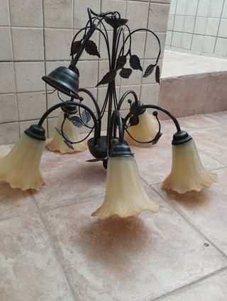 Lámpara 5 luces metal