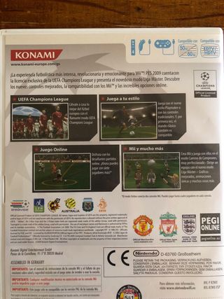 PES 2009 para Wii
