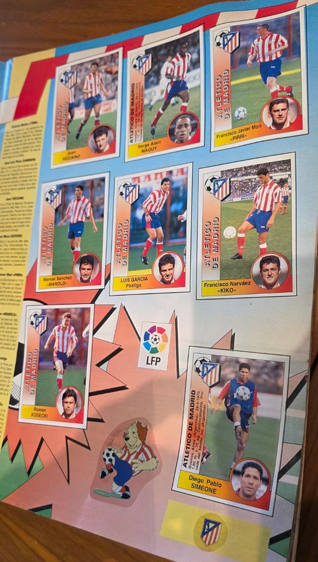 ALBUM CROMOS LIGA 94 Y 95 DE PANINI