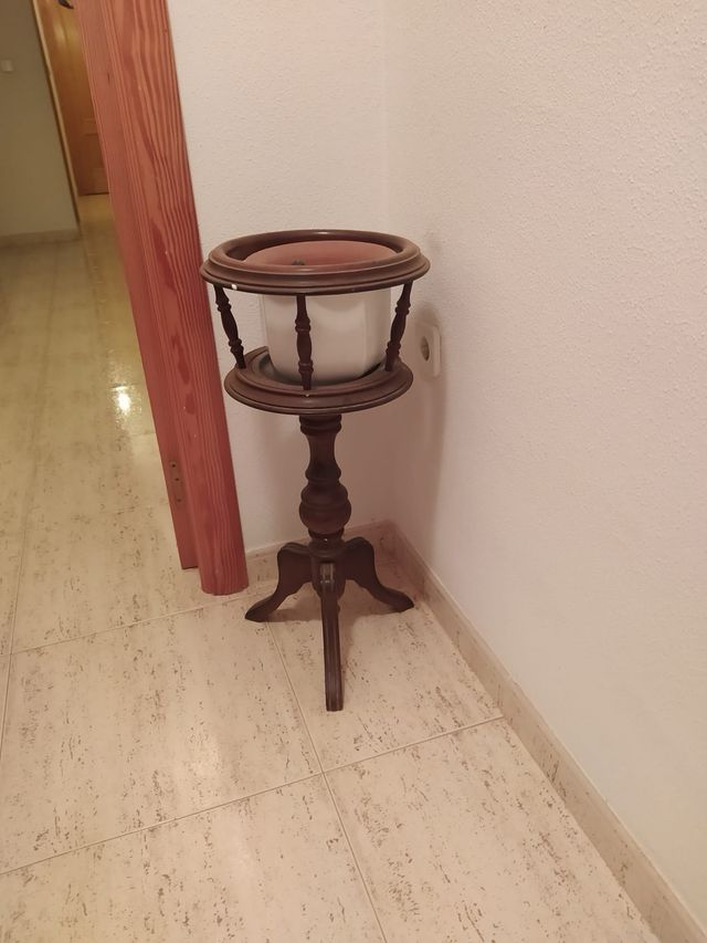 Macetero madera y ceramica