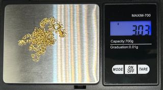Cadena Bilbao de oro de 18k, 3.03gr, 52cm.