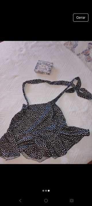 Falda pantalón negra y blanca