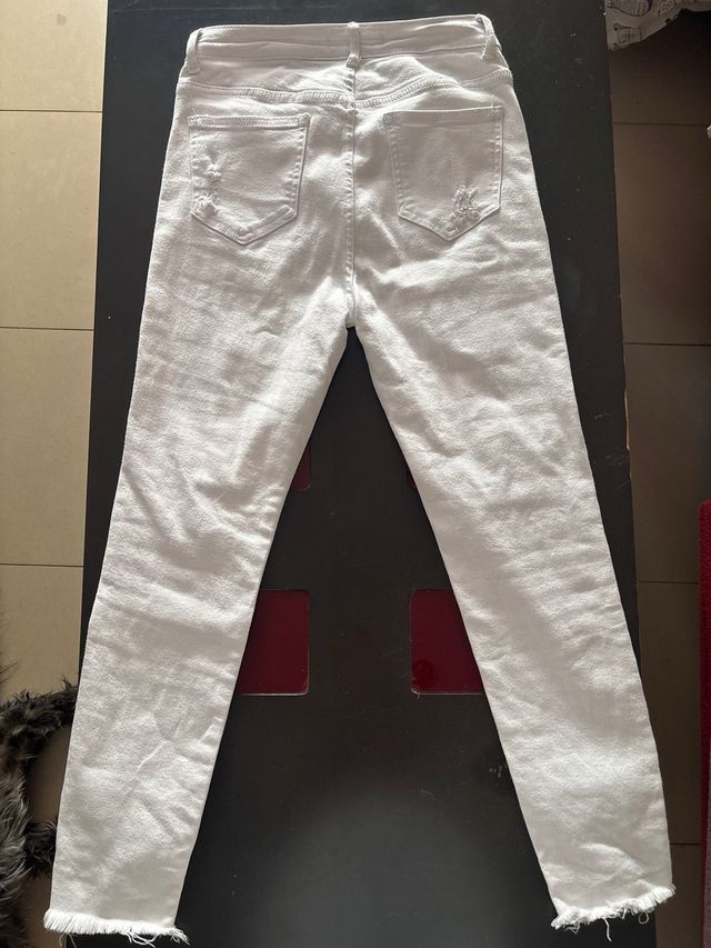 Vaqueros blancos mujer - Talla S