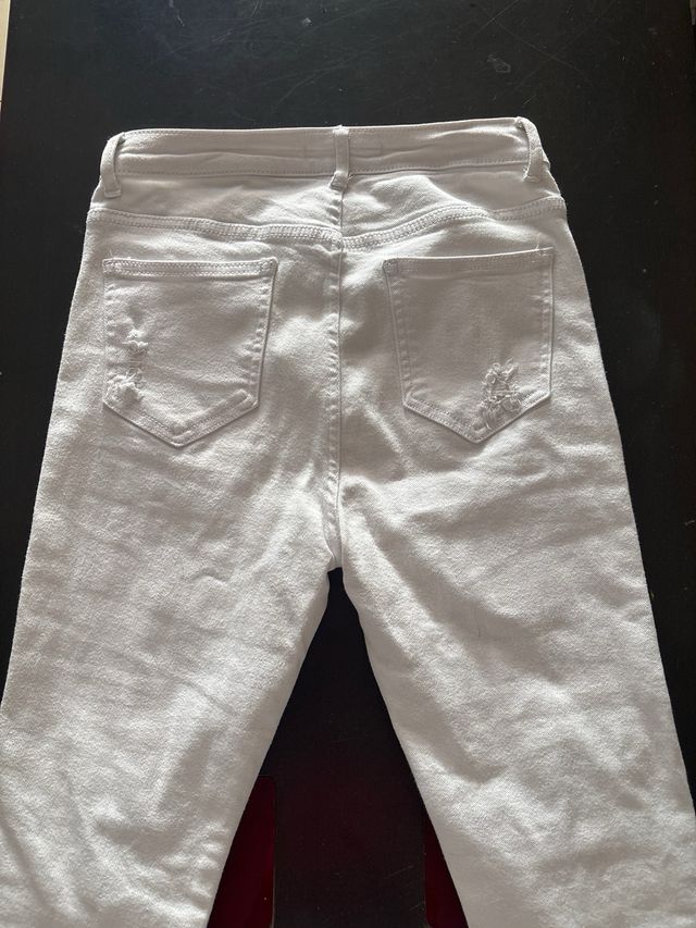 Vaqueros blancos mujer - Talla S