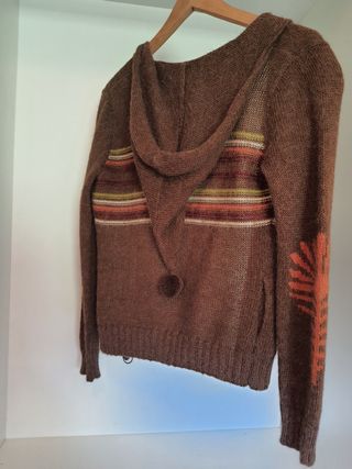 Chaqueta marrón capucha - Talla S