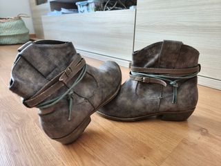 Botines marrón - Piel - Talla 41