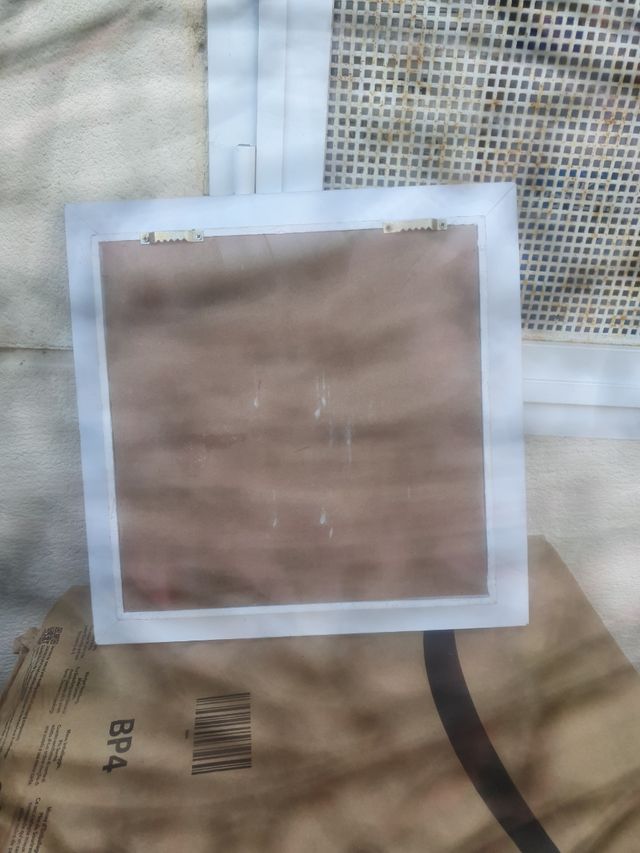 Marco vintage blanco de madera