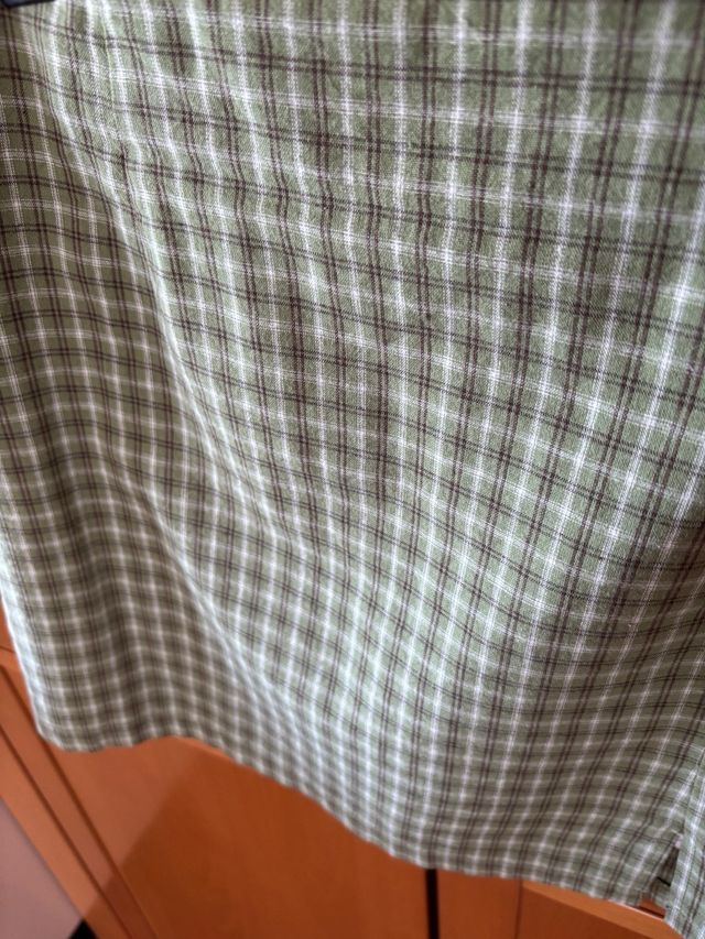 Mini Falda Cuadros Verde