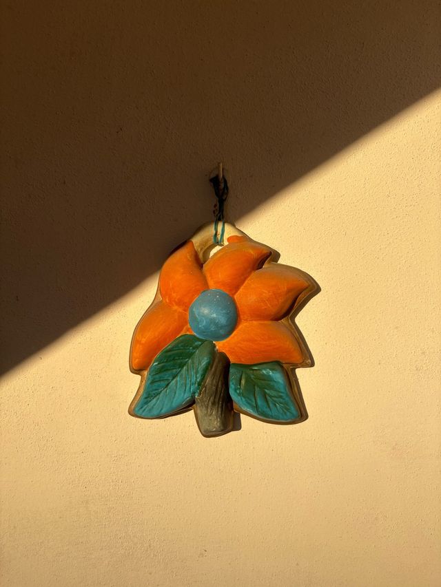 Decoro murale - Fiore terracotta