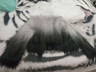 Chaqueta pelo gris-negro, talla L