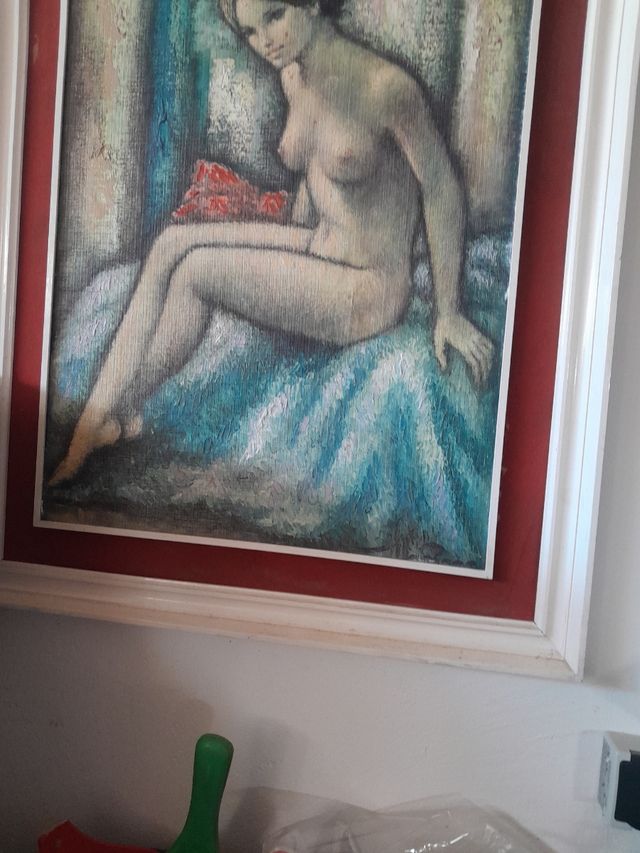 Cuadro óleo mujer desnuda