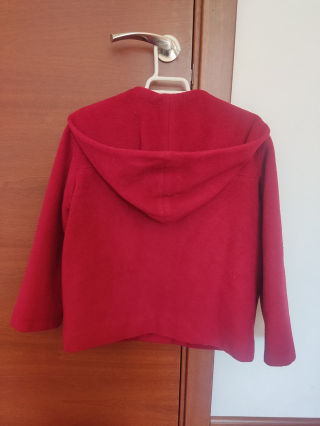 Chaquetón niña o mujer granate con capucha