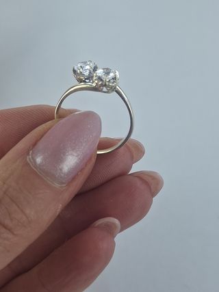 Anillo tu y yo oro 18k
