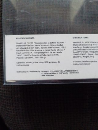 Altavoz Bluetooth Portátil